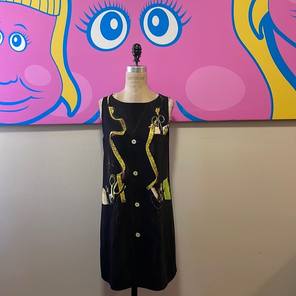 Moschino Tape Measure Sewing Dress - Picture 1 of 14
